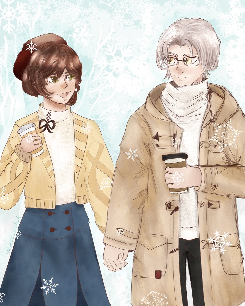 starsdustings's tweet photo. happy holidays &amp; merry christmas @vynenthusiast !! i’m your secret santa for @totsecretsanta &amp; i drew vyn + rosa for you! :D 

#TOTSecretSanta #TearsOfThemis #VynRichter #莫弈 #未定事件簿 https://t.co/pu6XPCosFn