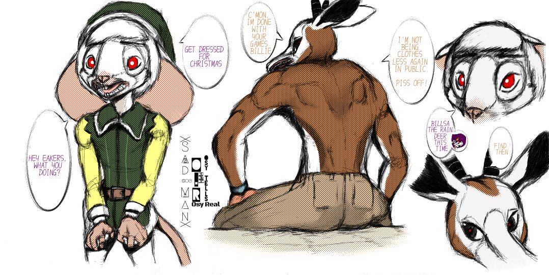 OsyReals's tweet image. #drawing #drawings #drawingcomics #ChrismasEve #Christmas #ChristmasParty #sketches #sketch #Sketching #artistsontwitter #artwork #ComicArt #comicartist #comic #mangaart #mangacoloring 

A Christmas drawing with my characters. And a color version