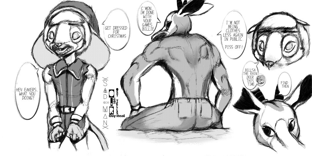 OsyReals's tweet image. #drawing #drawings #drawingcomics #ChrismasEve #Christmas #ChristmasParty #sketches #sketch #Sketching #artistsontwitter #artwork #ComicArt #comicartist #comic #mangaart #mangacoloring 

A Christmas drawing with my characters. And a color version