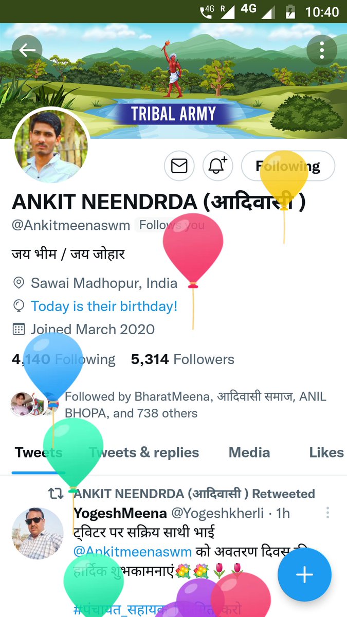 Wishing you a day filled with happiness and a year filled with joy. Happy birthday!!! @Ankitmeenaswm 🎉🎂💐