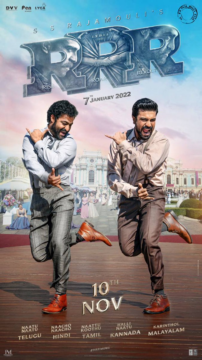 NTR2NTR_FC's tweet photo. #RRRSecondSingleUpdate for you all.. 🤟🏻
Blasting beats.. A High Voltage Dance number, 🕺🕺
#NaatuNaatu #NaachoNaacho #NaattuKoothu #HalliNaatu #Karinthol💥💥
#RRRMovie https://t.co/uednXfhjEN
