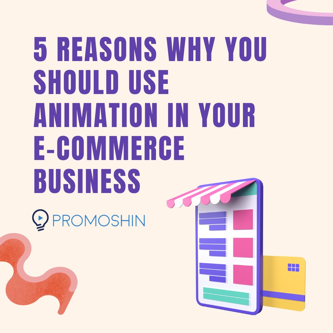 promoshinvideo's tweet photo. Looking for new ways to grow your e-commerce business?

Here are 5 reasons why you should use animation in your e-commerce business:

1. Animation is eye-catching
2. Animation will bring life to your online store

#Promoshin #explainervideoproduction #explainervideoanimation https://t.co/psCpxgLpsg