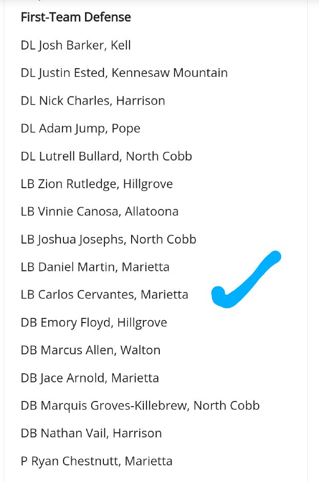 Blessed to be named first team All-County Linebacker ‼️ @MHSFBFAMILY