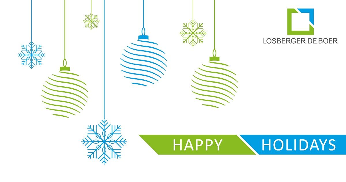 Happy holidays from all of us here at Losberger De Boer 💚💙