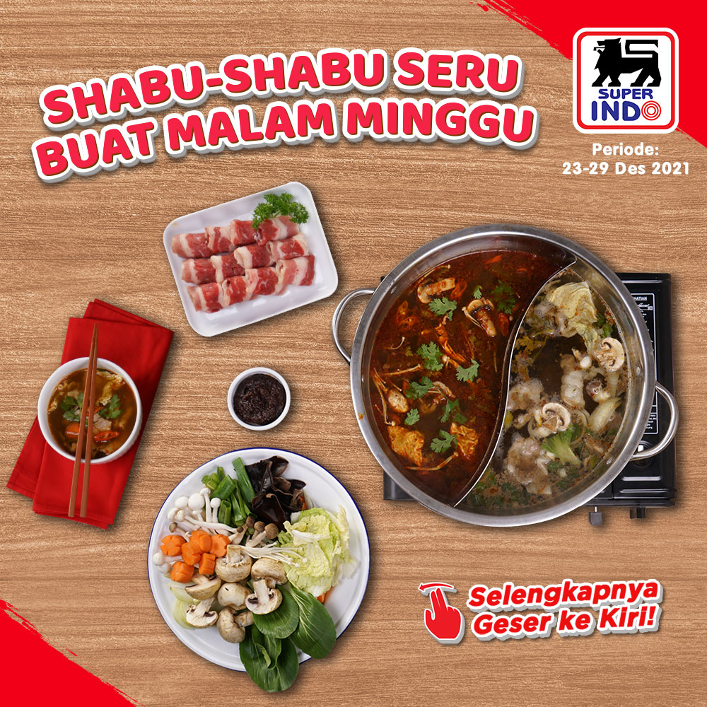 InfoSuperIndo's tweet photo. Inspirasi hidangan malam mingguan pas liburan: shabu-shabu kuah tom yam, no debat. Ya nggak sih? 

Paket shabu set-nya ada di Super Indo, jadi buruan mampir yuk buat malem ini niiihh

#PromoSuperIndo
#SegarnyaHemat https://t.co/HuuoBrXgXz