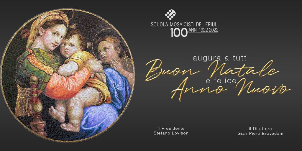 Auguri dalla Scuola Mosaicisti  del Friuli!

<a href="/vivispilimbergo/">ViviSpilimbergo</a> #mosaic #mosaique #mosaico #mosaicart #artisans #artwork #school #Natale2021 #fvg #spilimbergo #fvglive
