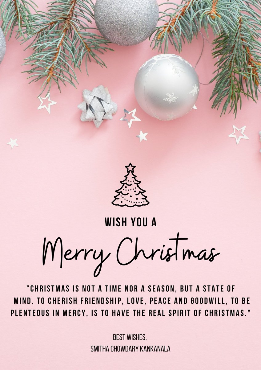 SmithaKankanala's tweet photo. Let in the magic of Christmas...with hope for a brighter and healthier year ahead for all of us.

Merry Christmas!!! https://t.co/bnK9fGqPwa