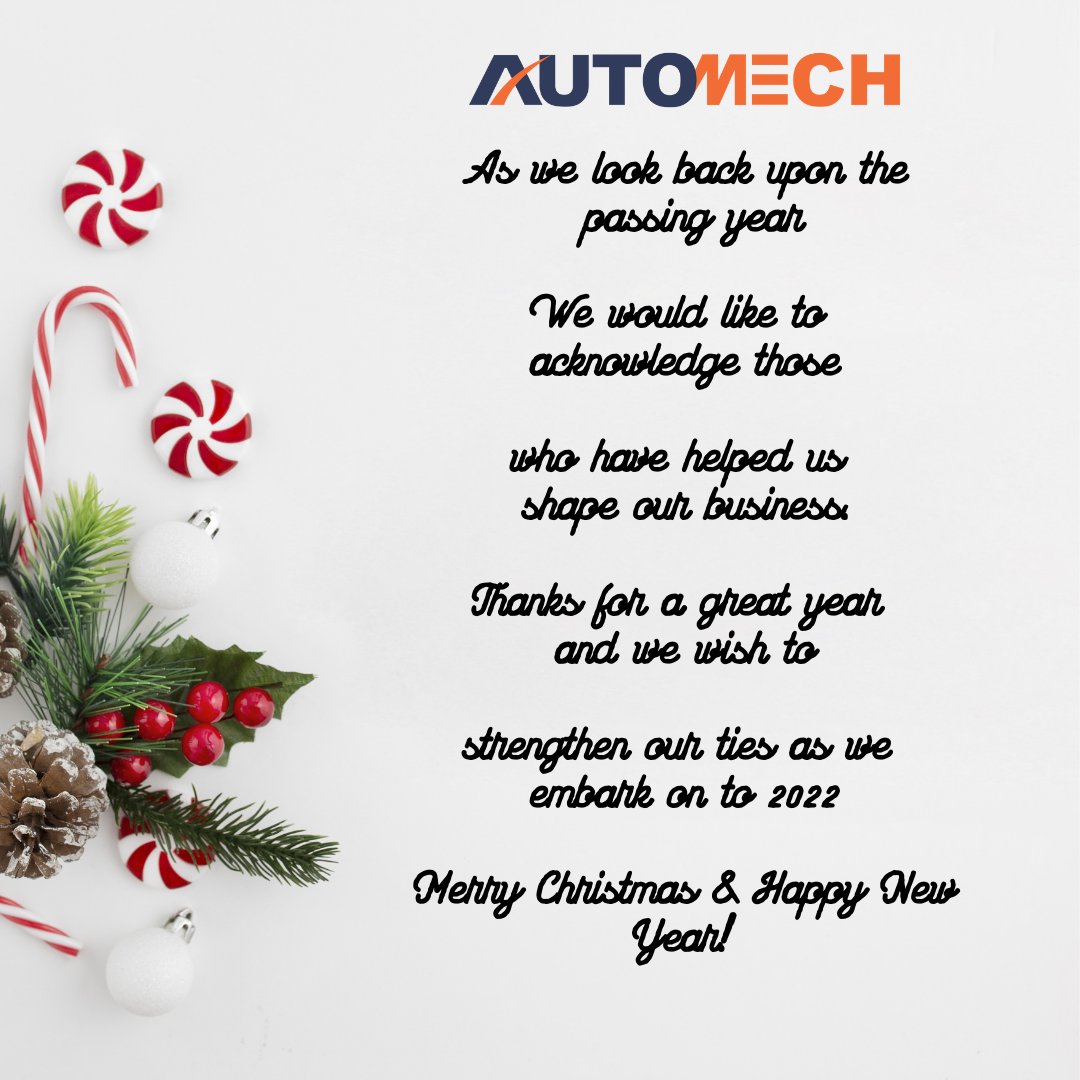 AutomechGlobal's tweet image. May the sparkle and joy of Christmas fill your heart. We wish you a season filled with happiness and merry-making. 

Merry Christmas to you and your family.

#Walking that extra mile . . .

#Automech #India #Christmas #Christmas2021

#Walkingthatextramile