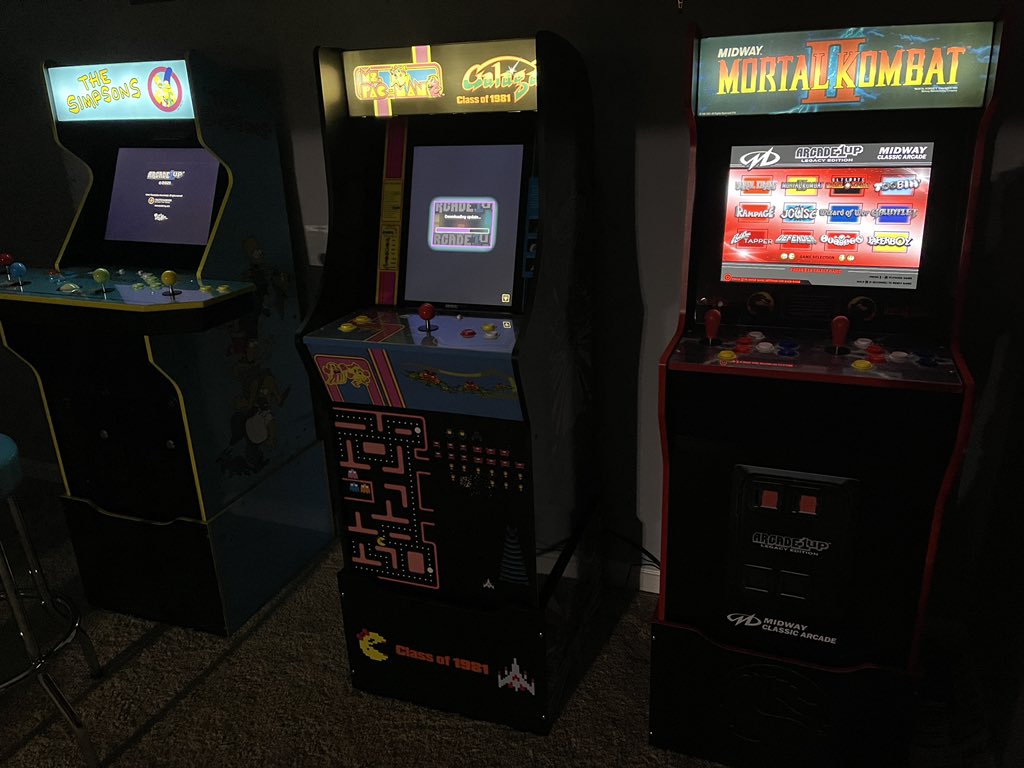 LVGully's tweet photo. Santa left an arcade for the kiddos…#BasementFun #Christmas https://t.co/dZH9GGJZyo