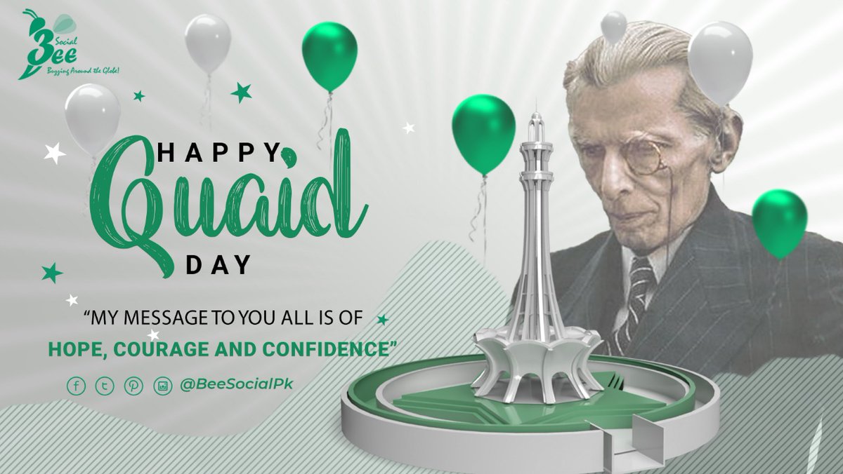 BeeSocialpk's tweet photo. #QuaidEAzam,  Aik Junoon, Aik Jazba

#QuaidDay https://t.co/NvNMmYOpAY