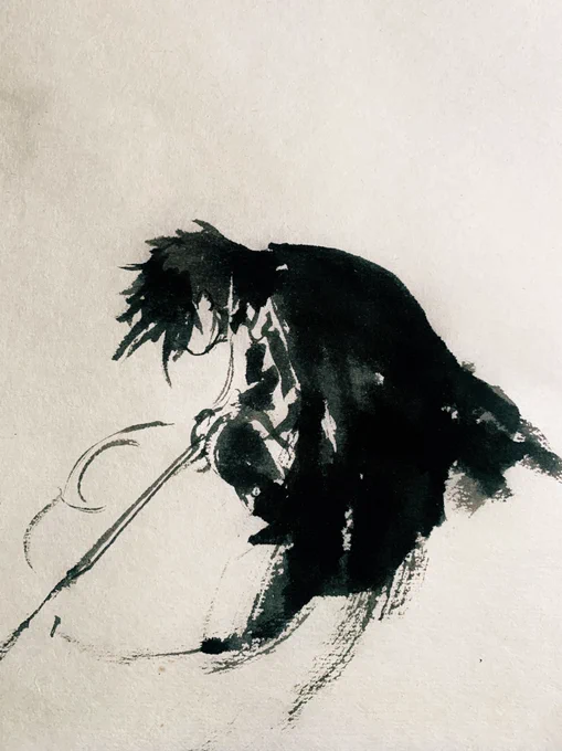 1番墨絵が似合う刀剣男士は、肥前くんだと思います 