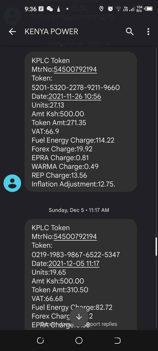 Sundaybryan7's tweet photo. @KenyaPower_Care niliwakosea nn??? From 27 units to 19 this is not fair https://t.co/HyuHnev2B4