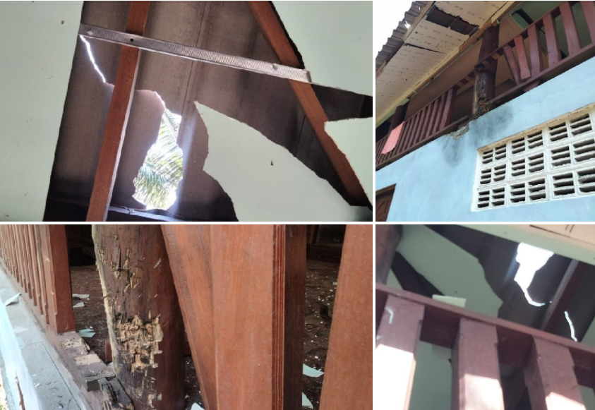 spring21MM's tweet photo. Military Terrorists Deliberately Fired Heavy Artillery Shells from Military Base in #Thebawbo village, Myawaddy Township,Kayin State During the clash around 9 am on Dec 25—Damaging a high school and a headmaster's house from Thebawbo village.
#Dec25Coup  
#WhatsHappeningInMyanmar https://t.co/3G75m7QTwB