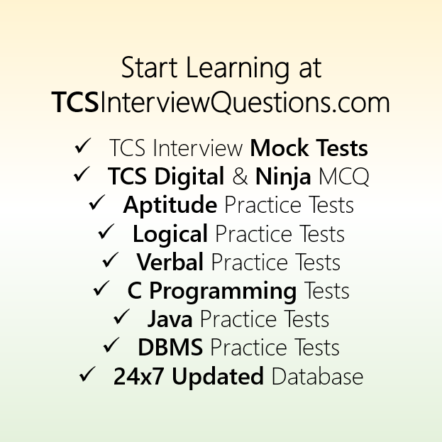 TCSInterview's tweet photo. Answer the question below. Enhance, refine, and accelerate your learning with "TCS Interview Questions".
🪔 Practice the TCS Ninja and Digital tests. #Logical #Prep2012
🌟 Buy at https://t.co/cx1APY3T4B #UFC #WWERaw #MMA #SpiderManNoWayHome #Pushpa https://t.co/XlrzviZj6t