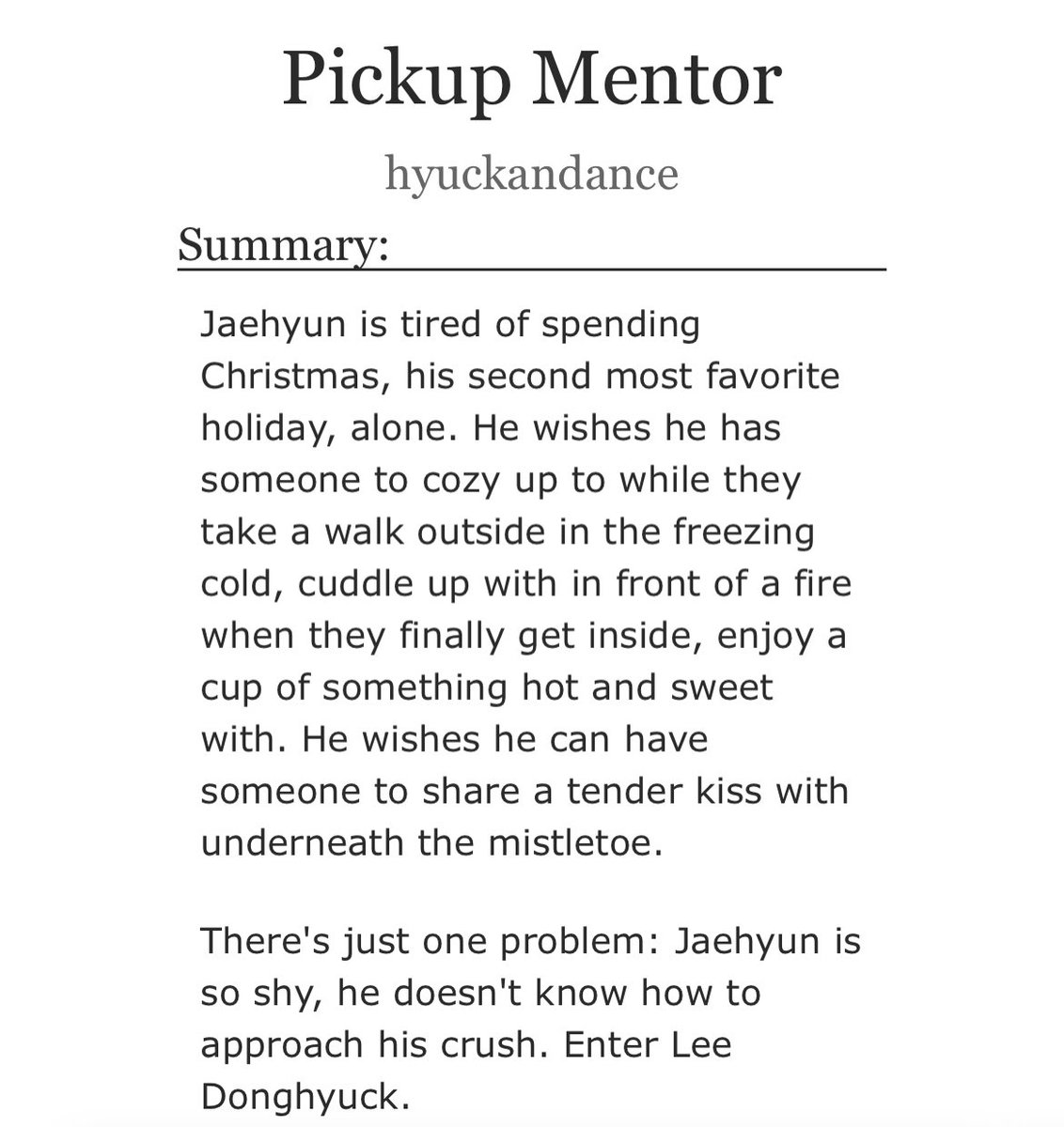 jaehyuckandance's tweet photo. #jaehyuck au

Jaehyun is a winter boy… and he’s always had this dream of wearing matching Christmas sweaters with someone. You know the kind. The ones that are super ugly that only couples seem to think is great?

https://t.co/kvPfJHQgLB https://t.co/SbKXYSOIXn