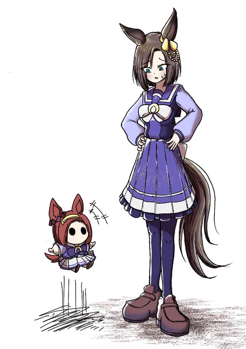 ファンアートです

#エアグルーヴ  #ウマ娘 
#サクラバクシンオー?
#ウマ娘プリティーダービー  #イラスト 
