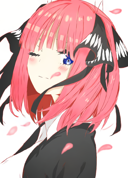 たとさんがTwitterに投稿した中野二乃(五等分の花嫁)のイラスト。