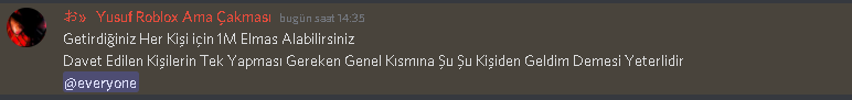 UmutRobloxO's tweet photo. Getirdiğiniz Her Kişi için 1M Elmas Alabilirsiniz 
Davet Edilen Kişilerin Tek Yapması Gereken Genel Kısmına Şu Şu Kişiden Geldim Demesi Yeterlidir
Discord Linkimiz:https://t.co/vqhVpqZIXQ
#RobloxDev  #Petsimulatox #Gündem #dolar9tl #Discord #DiscordServer #reetwetbot #instagram https://t.co/HvYKKNHwCY