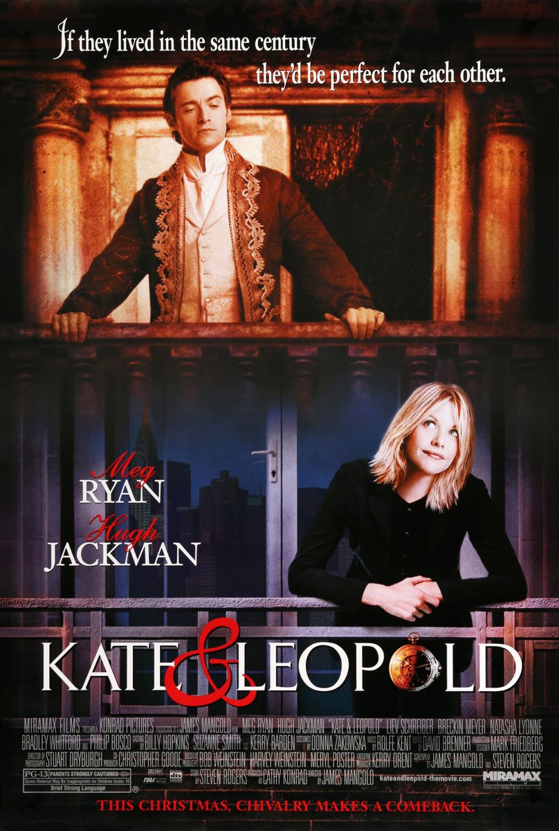 Happy 20th Anniversary to the film 'Kate & Leopold' (December 25, 2001) #20Years #KateandLeopold #2000sMovies #2000s #MegRyan #HughJackman #LievSchreiber #BreckinMeyer #NatashaLyonne #BradleyWhitford #PhilipBosco #KateandLeopold20