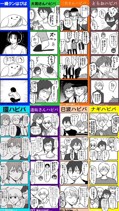 2021年の16人+αのお誕生日4コマシリーズでした(こまか〜)見てくださってありがとうございました🎁✨✨ 