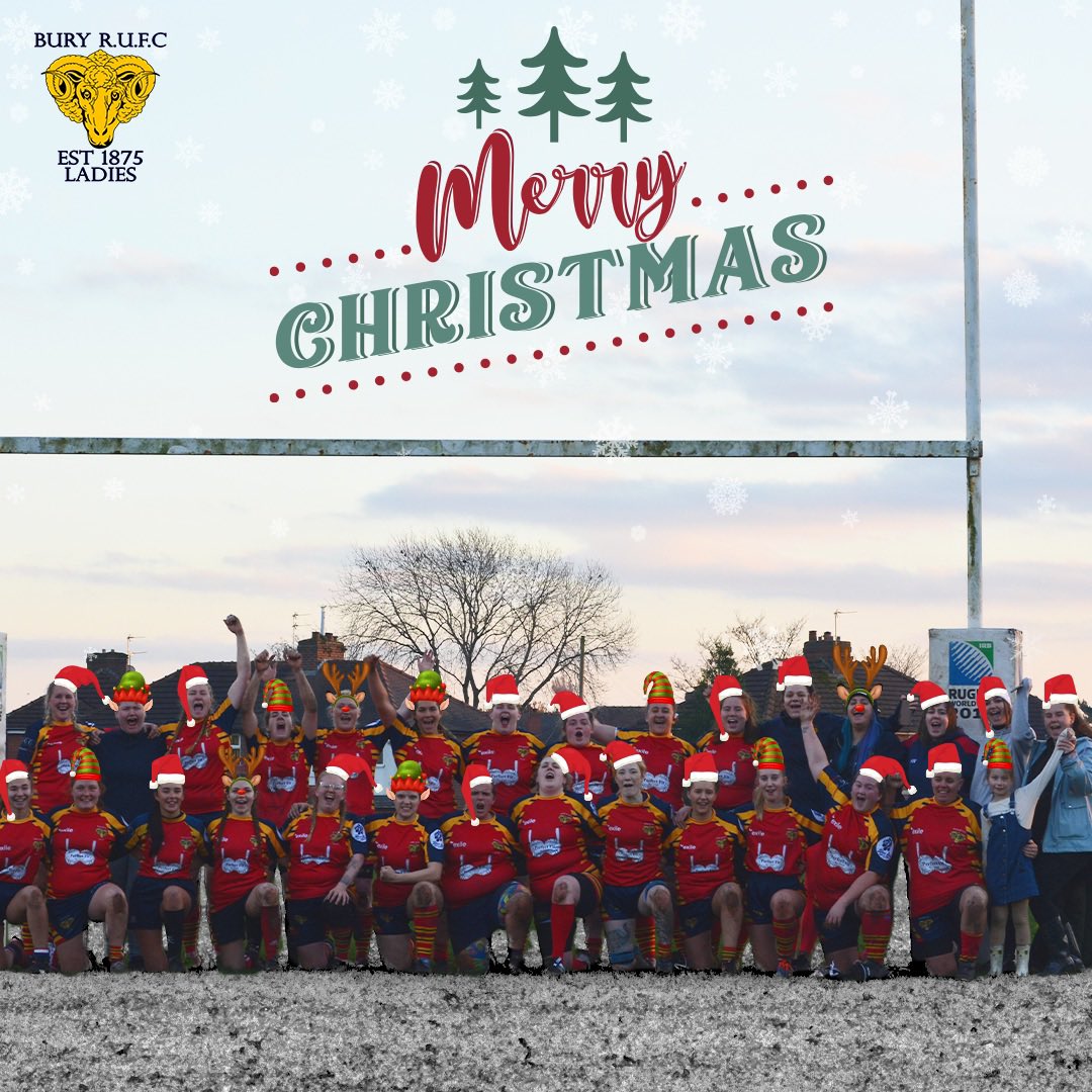 Merry Christmas from all the Bury Ladies, hope you all have a fantastic day! 🎄🎁🎉 #bury #buryrugby #christmas