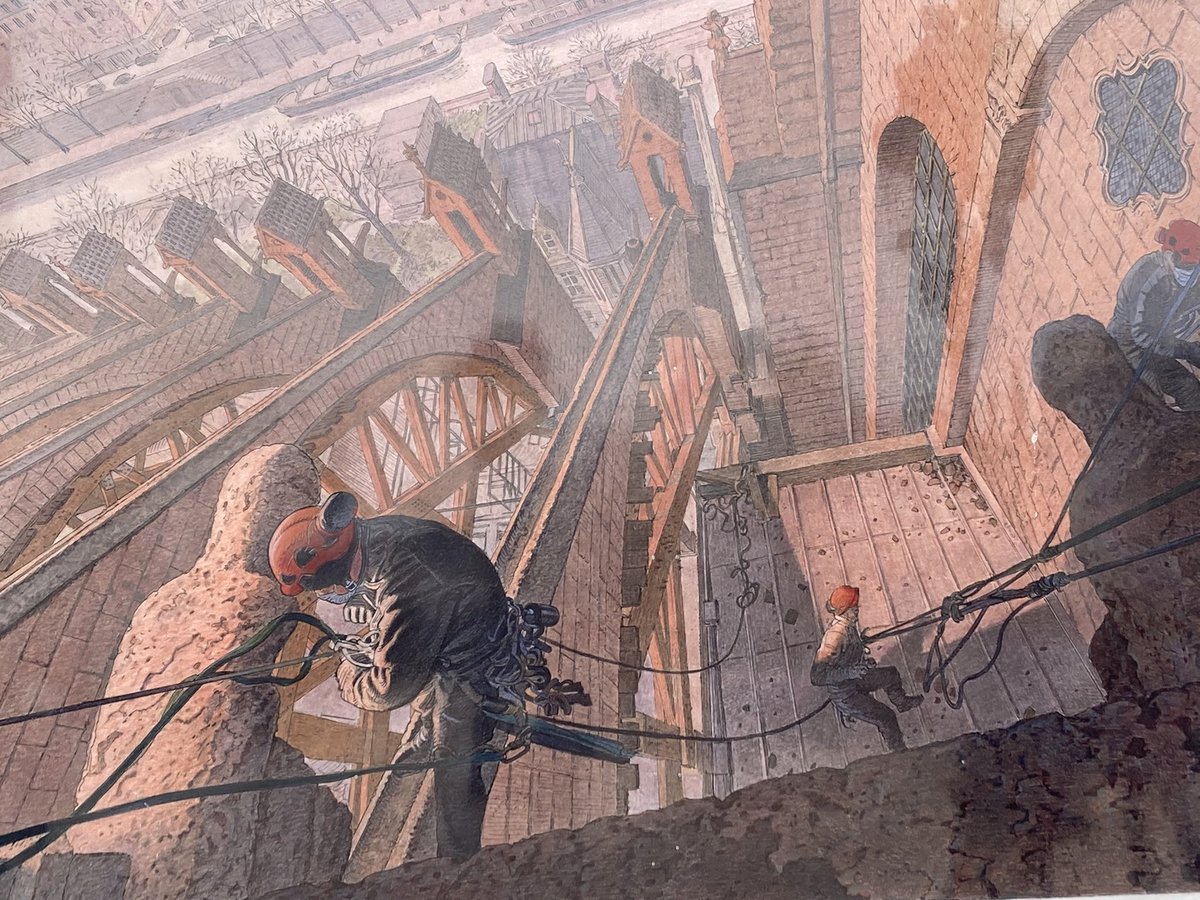annedouh's tweet photo. .@mathieusapin, @ZeinaAbirached #FrancoisSchuiten, #SandrineMartin et #adjimDanngar…Devant le chantier de #NotreDame de #Paris, des auteurs et autrices de BD racontent l’incendie et le chantier de restauration en cours. https://t.co/c1QTQqNc0u