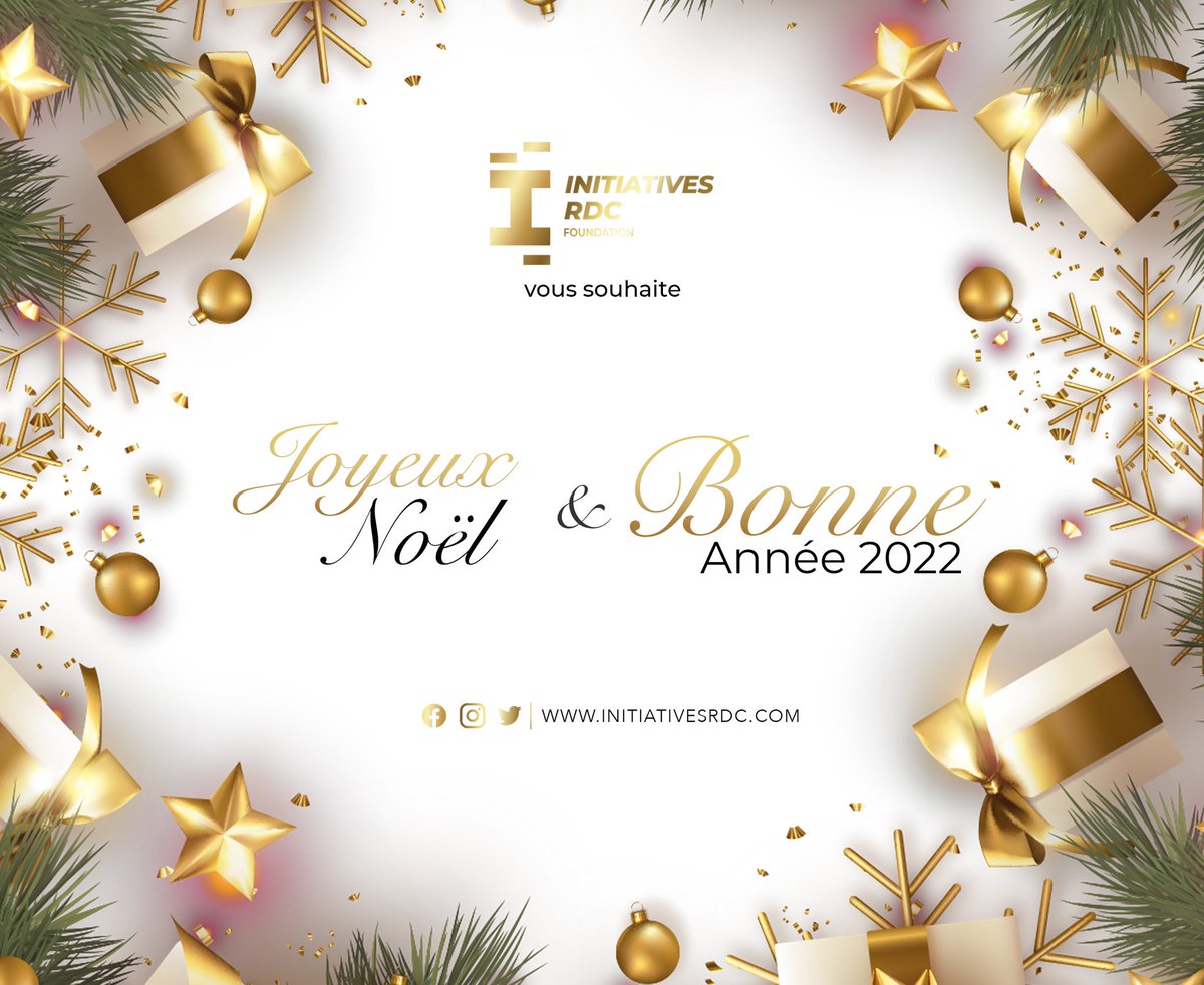 InitiativesRDC's tweet photo. La Fondation Initiatives RDC vous souhaite un joyeux Noël et de belles fêtes de fin d'année ! ✨ https://t.co/JXV5wMOEIQ