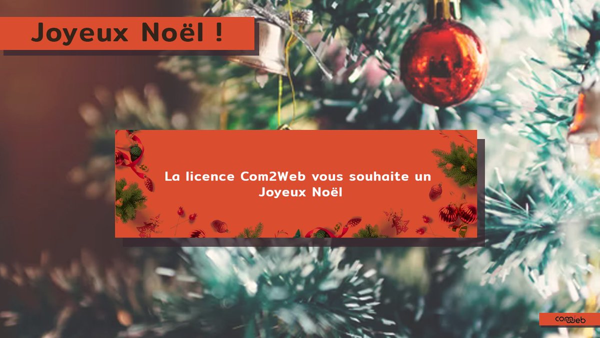 Com2WebTarbes's tweet image. Nous sommes le 25 décembre et la licence #Com2Web vous souhaite un Joyeux Noël !🎄🎁
#lpcom2web