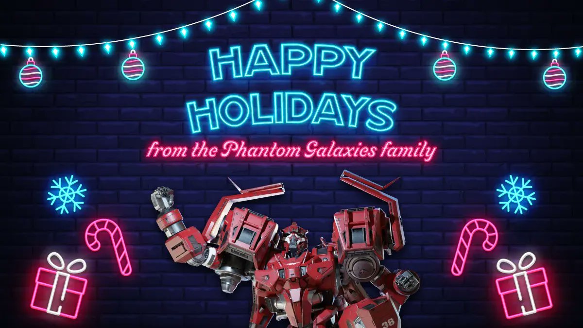 the_phantom_g's tweet photo. 🎅❄ Happy Holidays from the Phantom Galaxies Family! ❄🤶

We hope you all have a holiday season sparkled with joy, prosperity, and happiness!

The studio remains closed for the holidays until Jan 4th. https://t.co/znkRzWYZAU