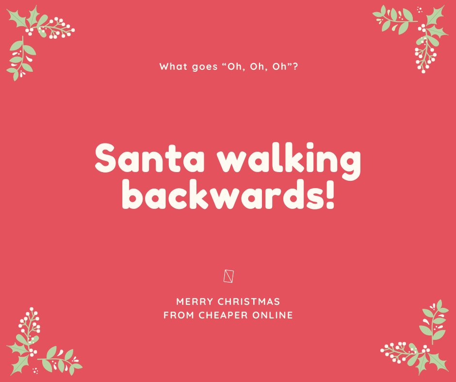 CheaperOnlineUK's tweet photo. Everybody loves Dad jokes, right?😂

Here's one of our fav festive jokes! 🙈

#dadjokes #christmas https://t.co/1k4B4TOqnb