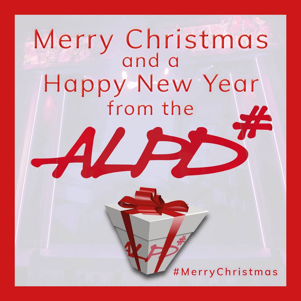 Merry Christmas, Happy Holidays and Happy New Year from the ALPD to all our members, colleagues and friends. 

May our incredibly resilient industry continue to inspire and create magic. This last year has been tough, now is the time to relax and enjoy the festivities.