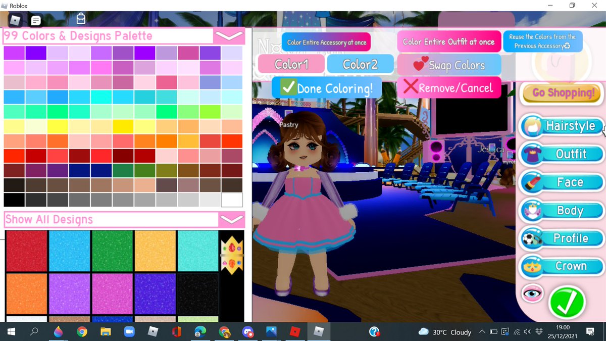 I found a nice little combination with the new set's corset and the babydoll dress!