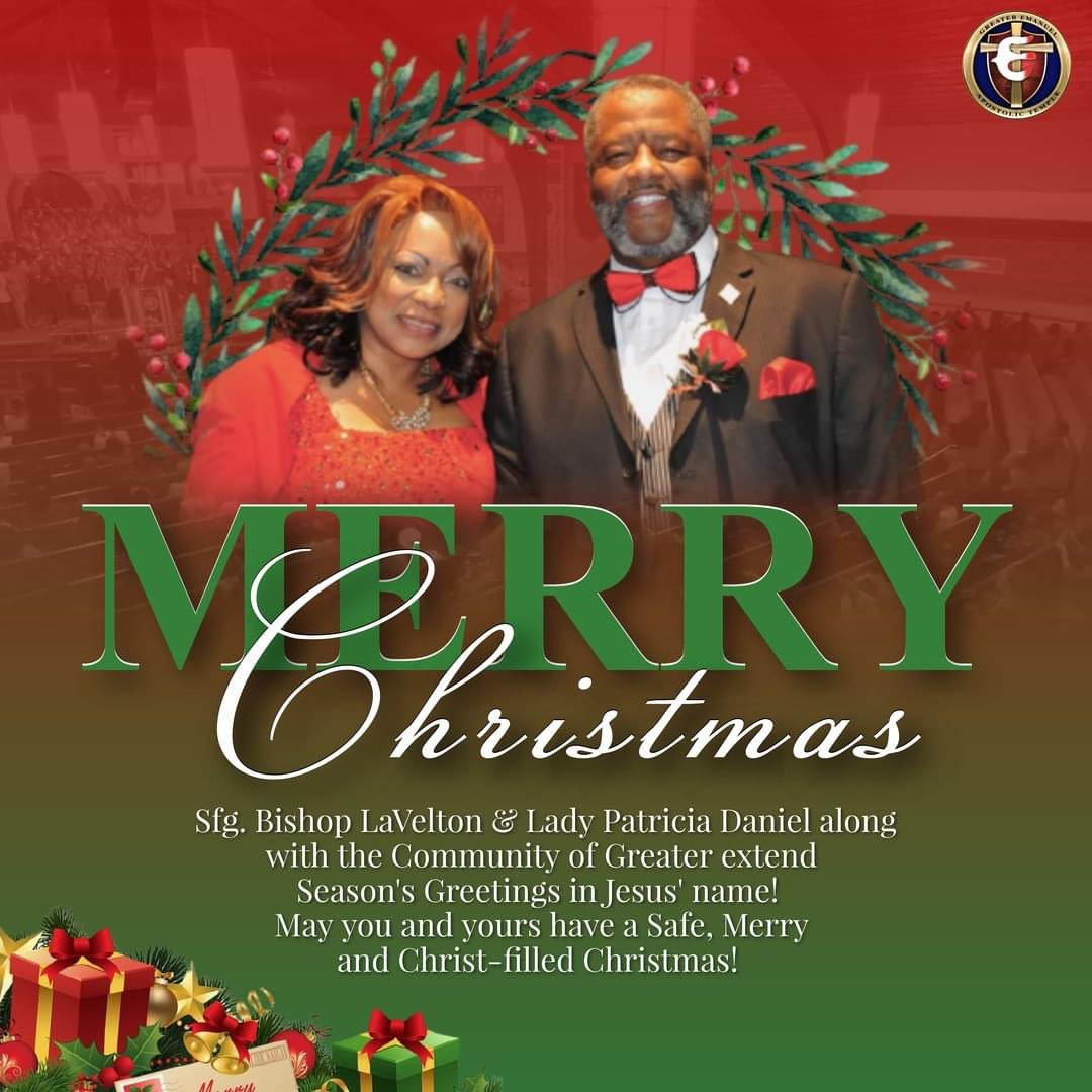 GreaterEmanuel's tweet photo. The Community of Greater wishes you and yours, a very Merry Christmas! 

“For unto you is born this day in the city of David a Saviour, which is Christ the Lord.”
- Luke 2:11 KJV https://t.co/YREzkP5c1U