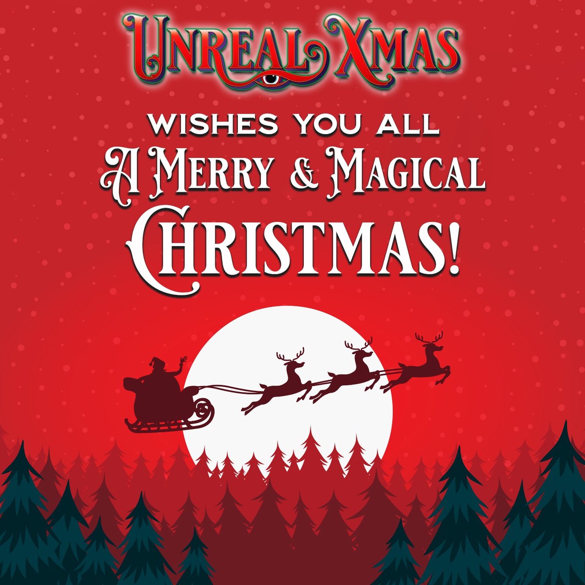 UnrealXmas's tweet photo. The Unreal Xmas team would like to wish a Merry Christmas to everyone! 🎅🎄We hope you have a safe, merry and magical holiday celebration! 

Thank you to everyone who has celebrated the run-up to Christmas with us by giving our magical world a visit; we appreciate you! https://t.co/F6vZmbaWY1