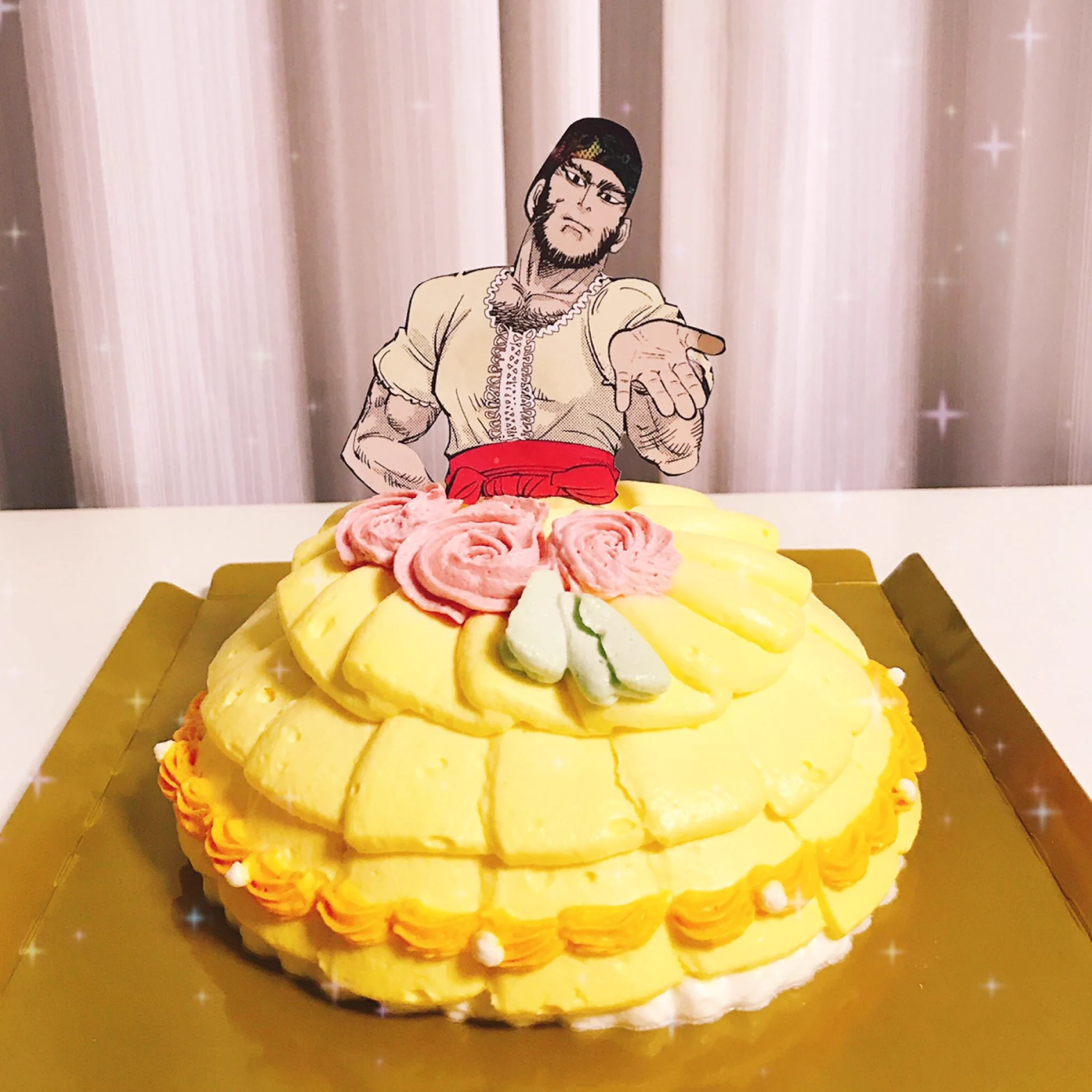 美女と野獣のドレスケーキが！ゴールデンカムイ谷垣源次郎にw