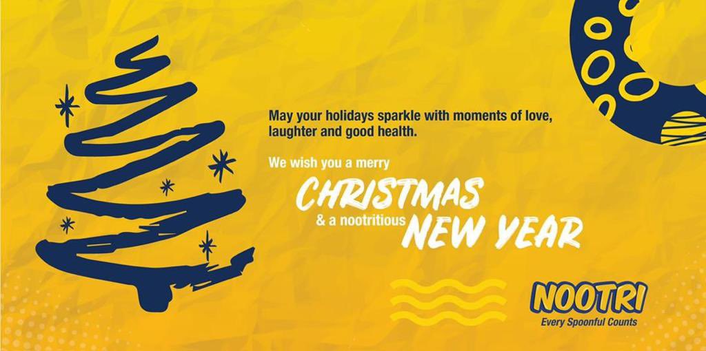 We wish you a Merry Christmas &amp; a Nootritious New Year! 

May your holidays sparkle with moments of love, laughter and good health.