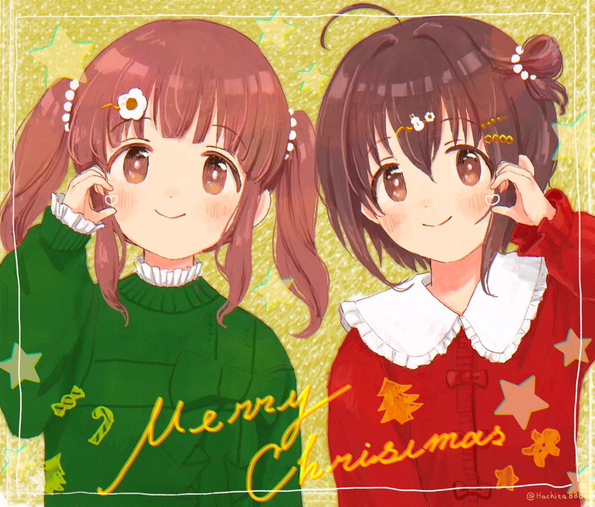 「✩🎄 𝕄𝕖𝕣𝕣𝕪 ℂ𝕙𝕣𝕚𝕤𝕥𝕞𝕒𝕤 🎁✩ 」|ハチ太🍀のイラスト