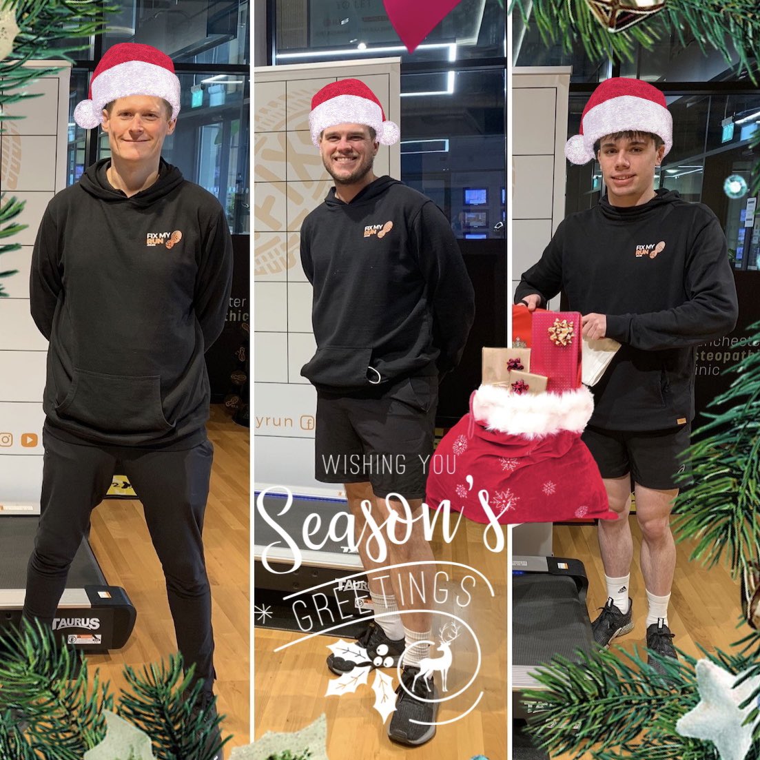 fixmyrun's tweet photo. On behalf of Alex, Joe and Mike we would like to wish you and your families a lovely Christmas. π
Eat what you like then come and see us in the New Year.
#certifiedrunningtechniquespecialist
#RunningTechnique #running #runners #runtraining #runner #runningefficiency https://t.co/uHyiVlZHa4