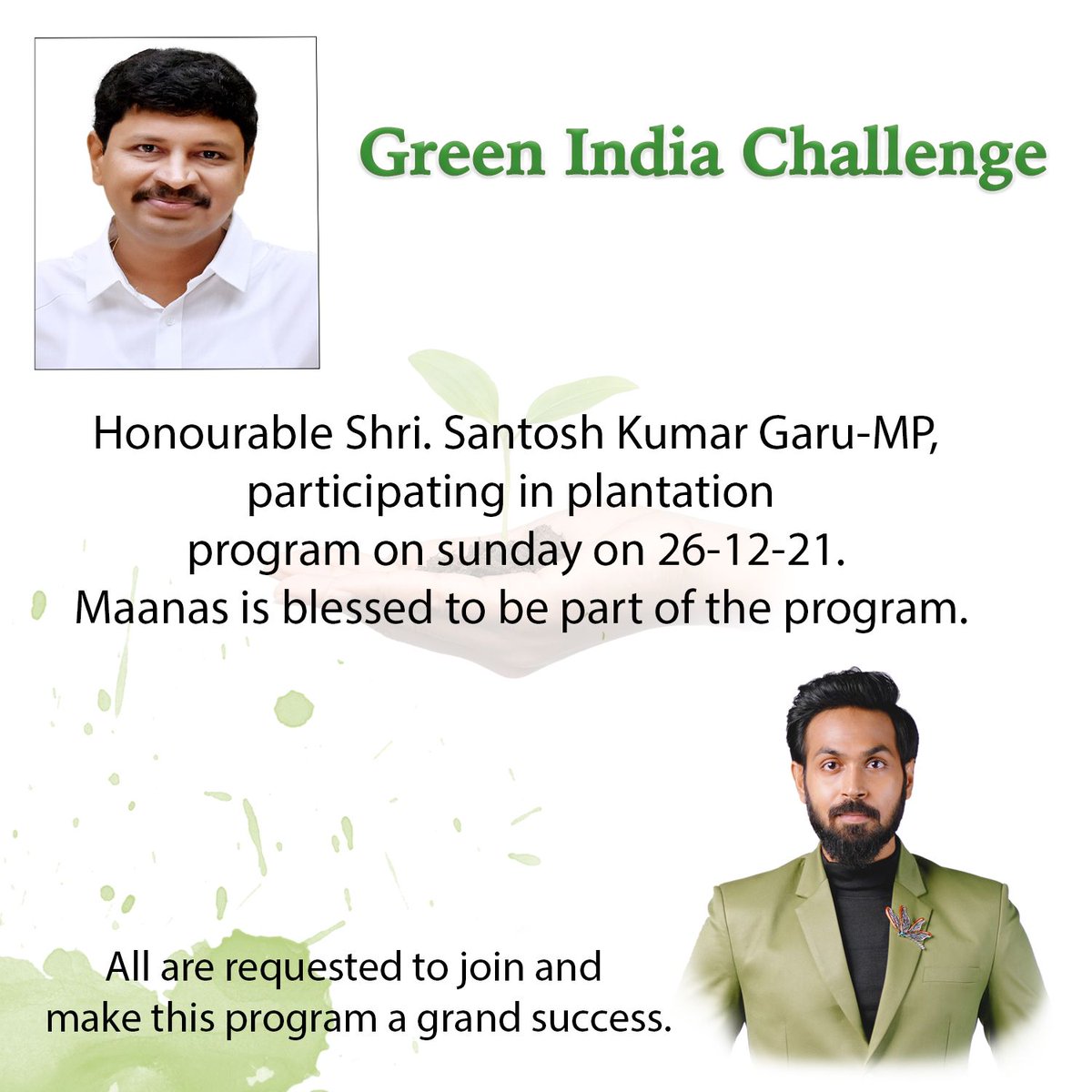 tfpcin's tweet photo. #MaanasNagulapalli #GreenIndiaChallenge #MPSantoshKumar Garu https://t.co/zX40C8nBPY