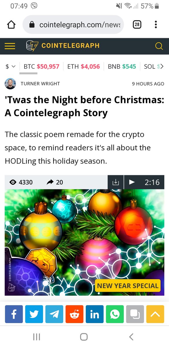 nftoco's tweet photo. 'Twas the Night before Christmas: A @Cointelegraph Story

Twas the night before Christmas, when all thro' the Twittersphere

Not a troll was stirring, not even a financier
 
https://t.co/3kDA6UYMrL

#cryptocurrency #bitcoin #nftoco https://t.co/n4J33TMDSm