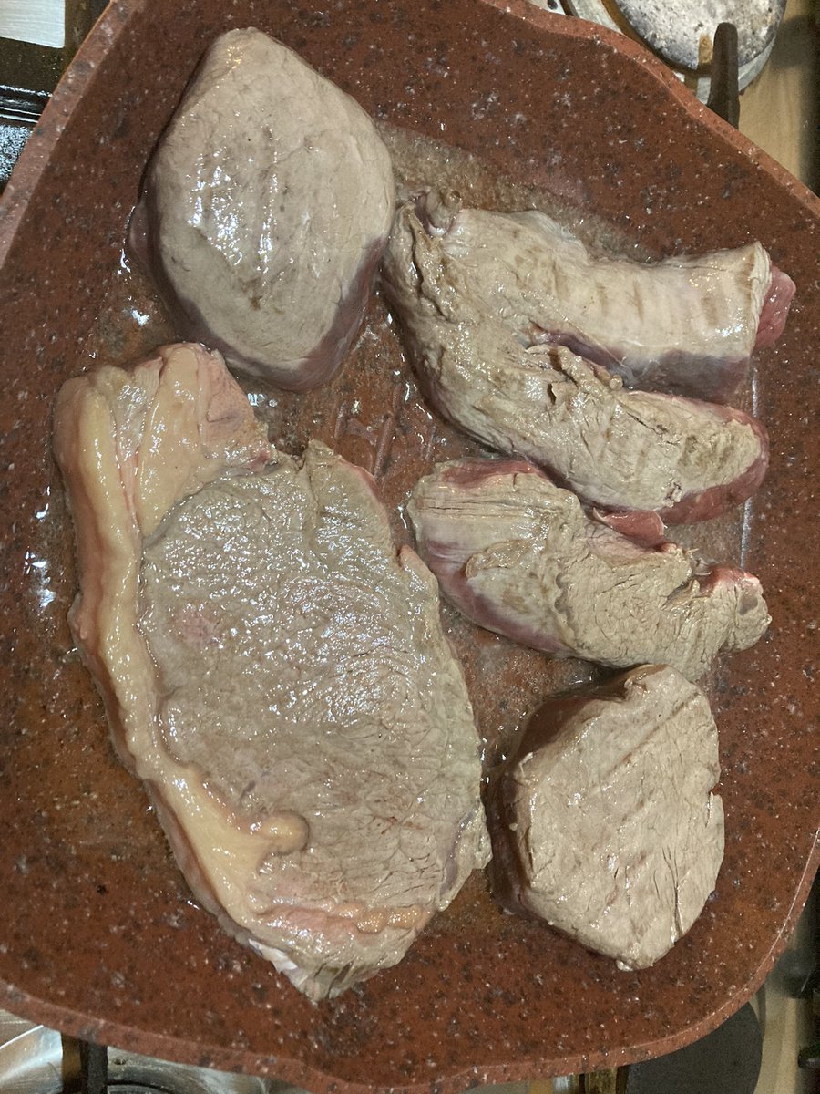 A proper Butchers Breakfast every Christmas morning since before I was a butcher.A tradition of my fathers.Steak,onions,fresh brown bread and fresh orange juice every Xmas morning since I was able to sit at the table.