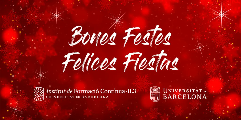 UB_IL3's tweet photo. ✨🎄 Des de l'IL3-UB us desitgem un BON NADAL! / Desde el IL3-UB os deseamos una FELIZ NAVIDAD! / From the IL3-UB we wish you a MERRY CHRISTMAS! @UniBarcelona #IL3UB #UB #UniBarcelona https://t.co/bwArkUS5Gz