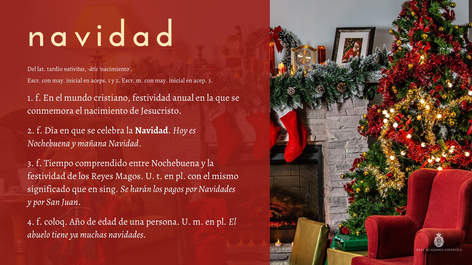 RAE on Twitter "PalabraDelDía navidad Este era el primer