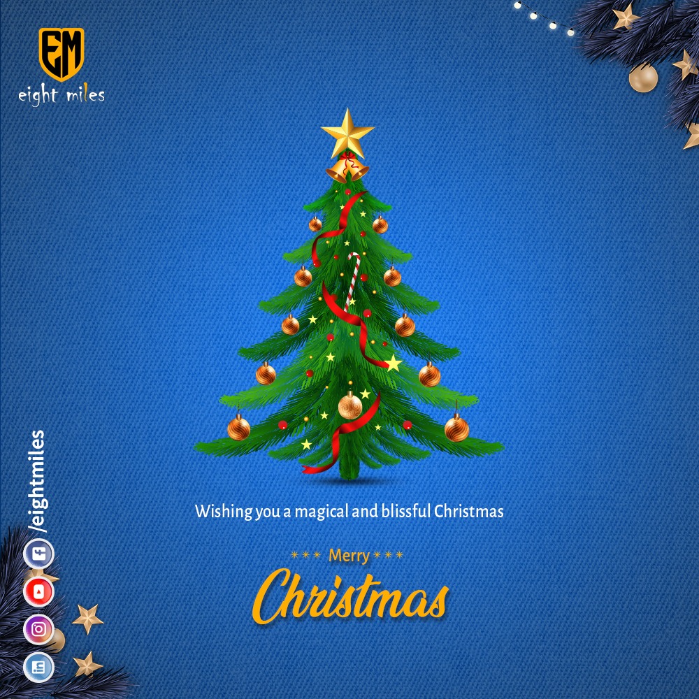 8milesjeans's tweet photo. The entire team at #EightMilesJeans wishes merry #Christmas to all. May you have the best Christmas this year!

#EightMiles #8Miles #christmastree🎄 #love #xmas #merrychristmas #christmastime #christmascelebrations #happychristmas #holidays #happy #celebration #santa https://t.co/JNR1cd00vs