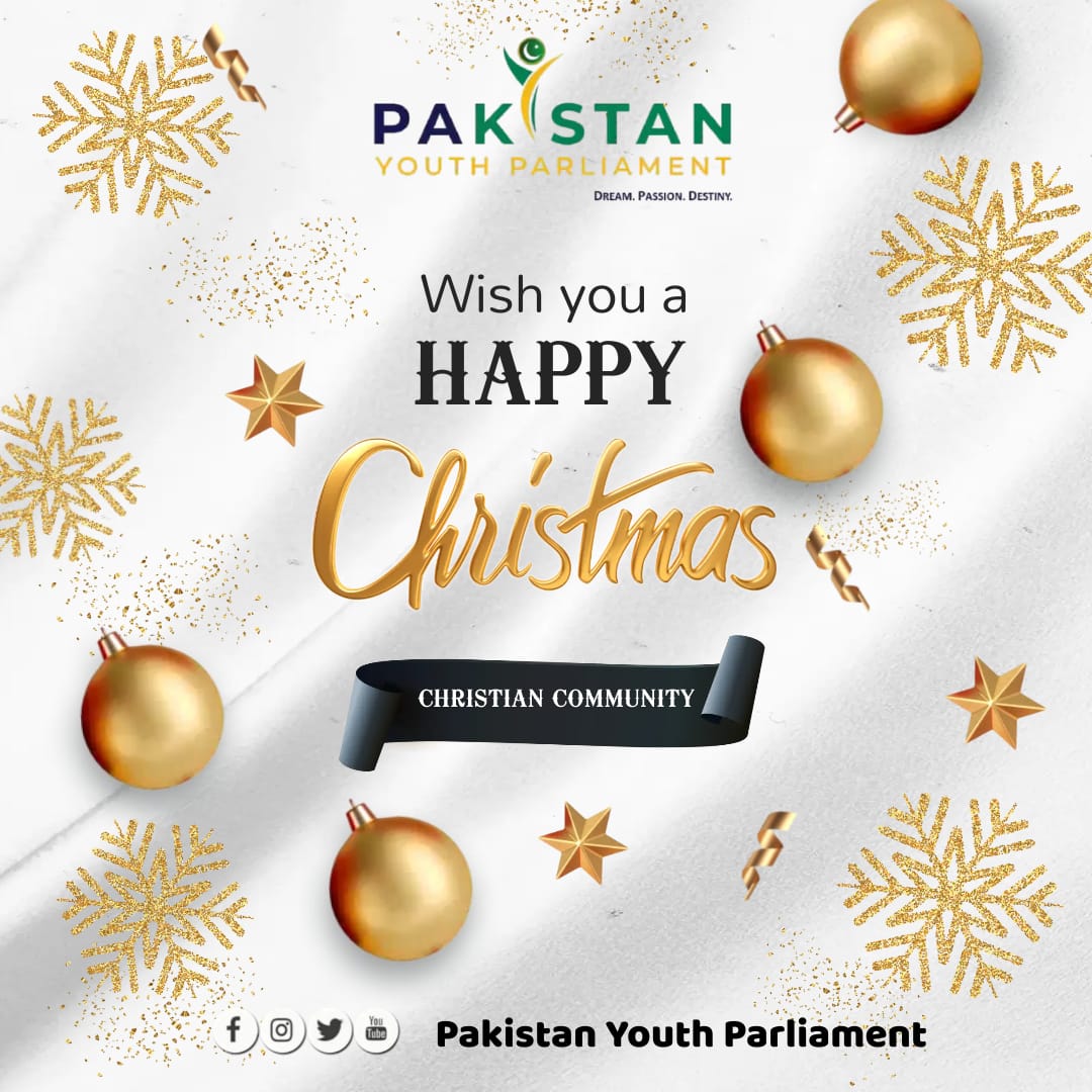 PakistanYp's tweet photo. On The Day of Christmas,
  Pakistan Youth  Parliament  wishing  the Warmest thoughts and best wishes for a wonderful Christmas to  all our Christian  freinds and family 
May peace, love, and prosperity follow you always.🌸💗

#Christmas #HappyChristmasEve #PYP https://t.co/Urk4VWkcSn