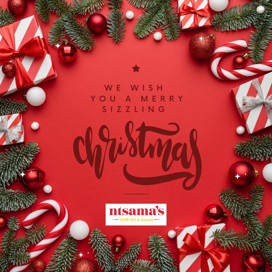 We Wish you and your family a very merry Christmas! Happy Sizzling holidays to you,your family and friends. #Christmas #merrychristmas #vegan #cambridgebusiness #holidayseason #happyholidays #ntsama #spicy