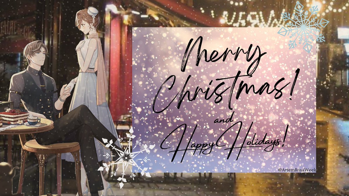 ArtemRosaWeek's tweet photo. Merry Christmas to those who celebrate and Happy Holidays to everyone!!

We hope that everyone is enjoying the winter break!!❄️❄️❄️

We wish everyone and your friends and family the best this holiday season! https://t.co/PqK9rJMKqL