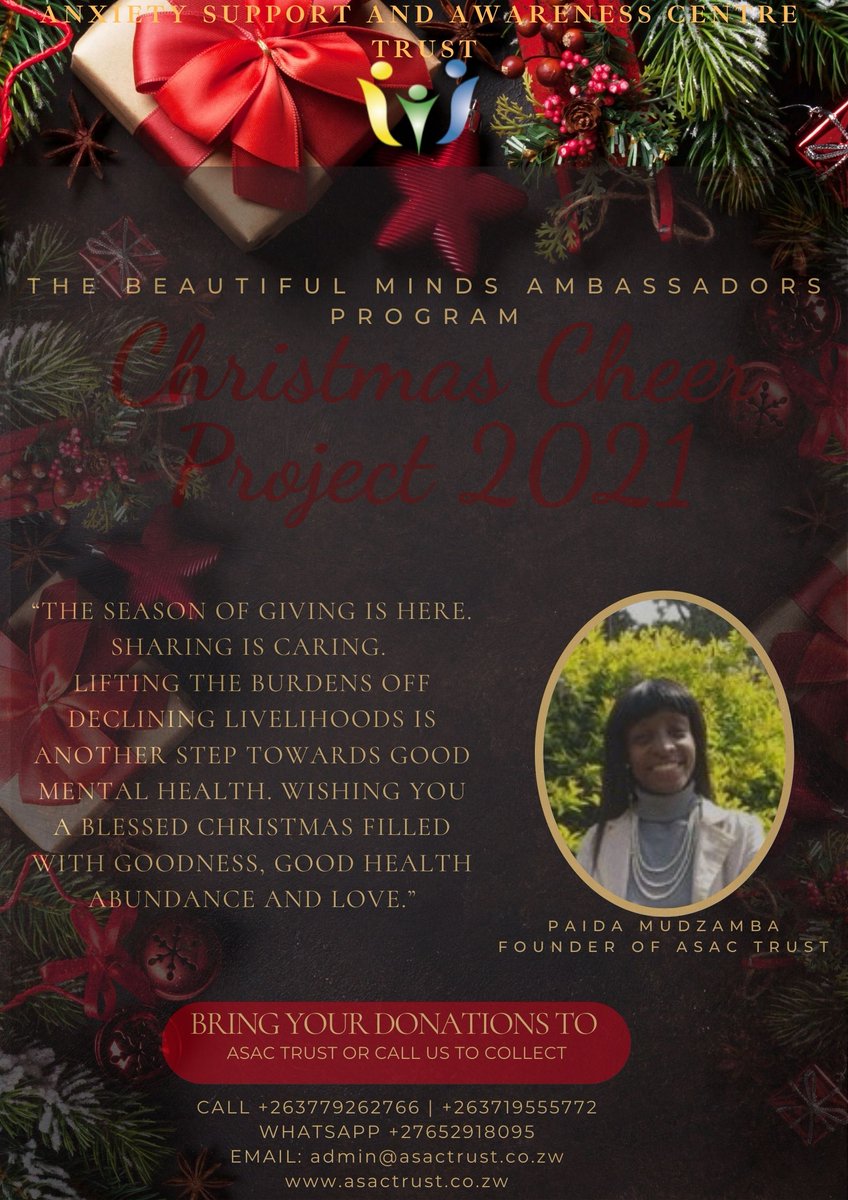 Today we start our 12 Days Of Christmas Challenge and we invite you to give to those in need.
#12DaysOfChristmasMentalHealth
#ChristmasCheer