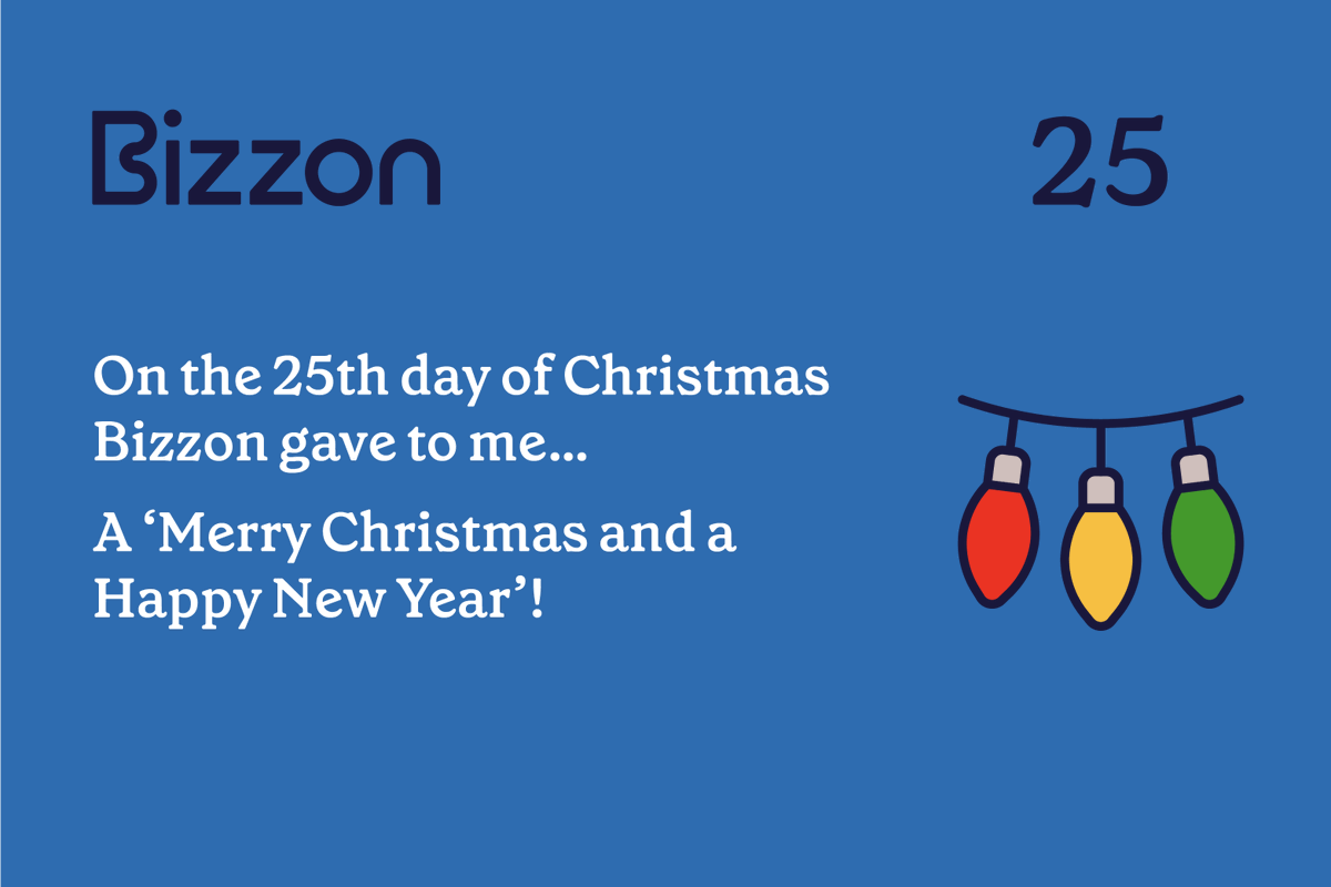 BizzonLtd's tweet photo. On the 25th day of Christmas Bizzon gave to me…

A ‘Merry Christmas and a Happy New Year’ message! 🎄

A very big thank you to all our amazing customers for their continued support this year. Here’s to a happy and healthy 2022. 

#christmas #happyholidays https://t.co/HUotDKuS6c
