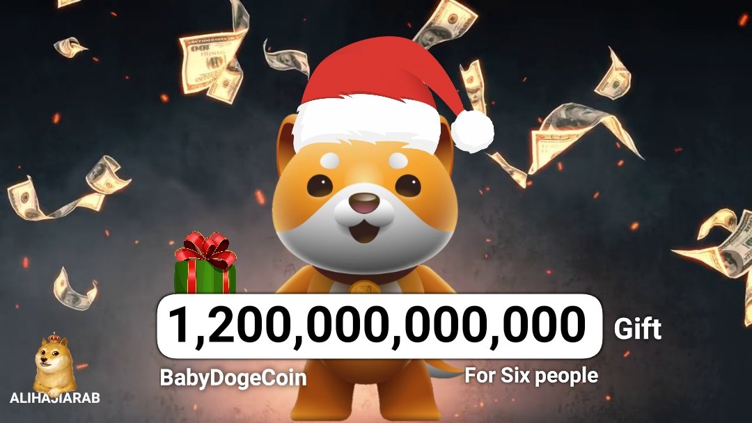 ali__hajiarab's tweet photo. 1.200.000.000.000 or 1.2 trillion #babydogecoin  for 6 person!

1⃣.Fallow my page @ali__hajiarab
2⃣.Like this post
3⃣.Tag your friends (More tags = more chances)
4⃣.Retweet
5⃣.Comment #babydogecoin 

Let's go🔥

MERRY CHRISTMAS🎄🎅🏻
‌
#BabyDoge  #ElonMusk @elonmusk @babydoge https://t.co/W5zMSfqcRM